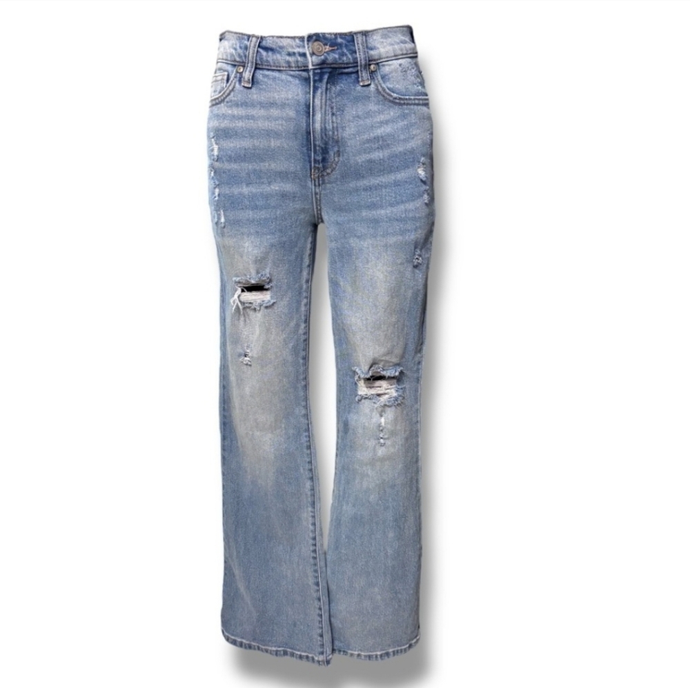 ALTAR’D STATE Medium Wash High Waist Distressed Flare Jeans 26/3